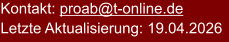Kontakt: proab@t-online.de Letzte Aktualisierung: 19.04.2026