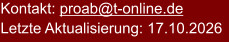 Kontakt: proab@t-online.de Letzte Aktualisierung: 17.10.2026